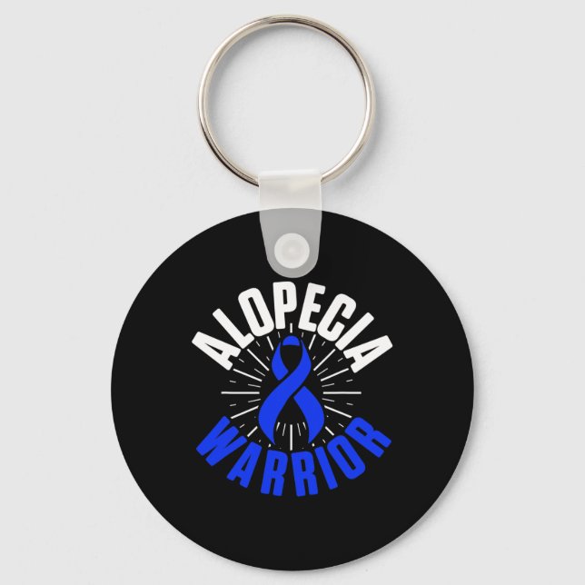 Alopecia Awareness Hair Loss Warrior Therapeutic S Key Ring (Front)