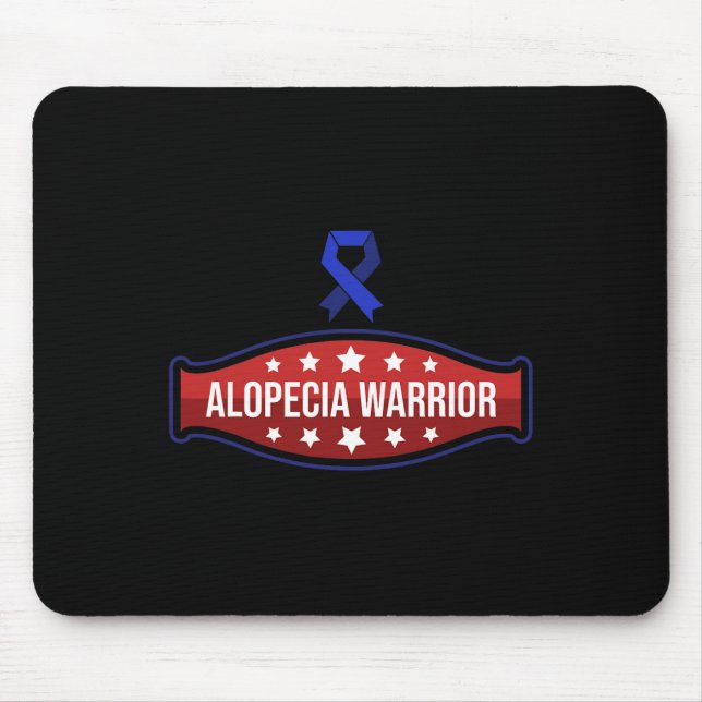 Alopecia Awareness Hair Loss Warrior Therapy Survi Mouse Mat (Front)