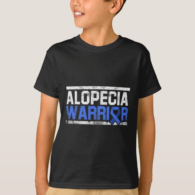 Alopecia Awareness Hair Loss Warrior Tool Flag Sur T-Shirt (Front)