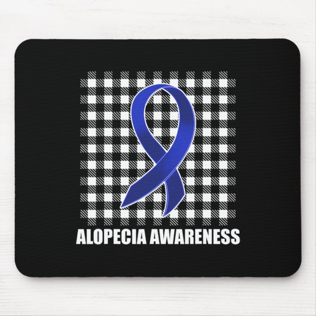 Alopecia Awareness Hair Loss Warrior USA Flag Surv Mouse Mat (Front)