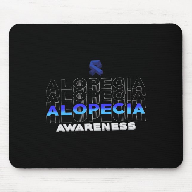 Alopecia Awareness Hair Loss Warrior Winning Survi Mouse Mat (Front)