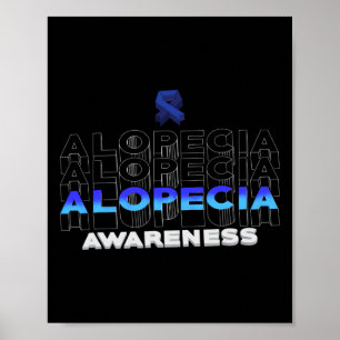 Alopecia Awareness Hair Loss Warrior Winning Survi Poster