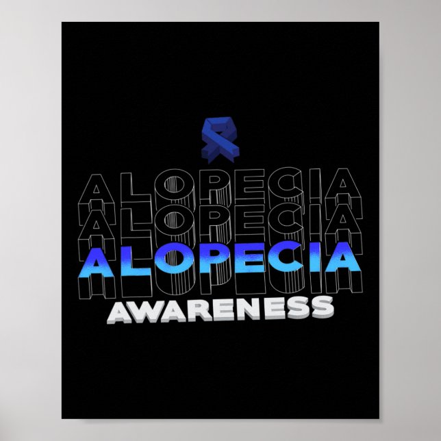 Alopecia Awareness Hair Loss Warrior Winning Survi Poster (Front)