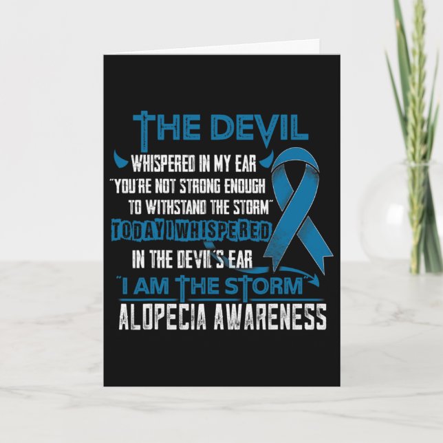 Alopecia Awareness I Am The Storm Devil  Card (Front)