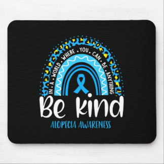 Alopecia Awareness Leopard Rainbow Choose Kindness Mouse Mat
