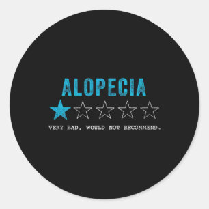 Alopecia Awareness Month Costume Ribbon Gift Famil Classic Round Sticker