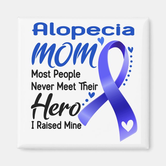 Alopecia Awareness Month Ribbon Gifts Magnet (Front)