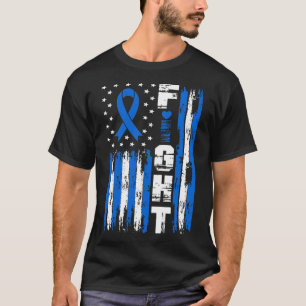 Alopecia Awareness Patriotic Usa American Flag Blu T-Shirt