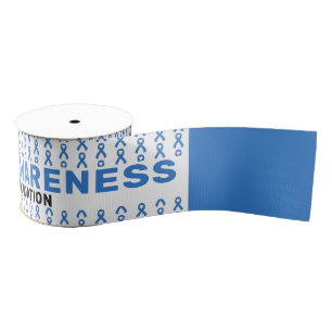 Alopecia Awareness Pattern Ribbon Grosgrain Ribbon