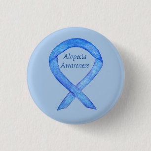 Alopecia Awareness Ribbon Custom Art Pin