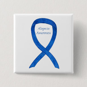 Alopecia Awareness Ribbon Custom Art Pin