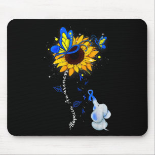 Alopecia Awareness Sunflower Elephant Men Mouse Mat