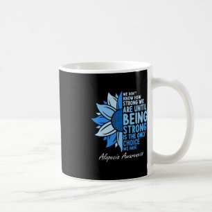 Alopecia Awareness Sunflower I Wear Blue Ribbon Su Coffee Mug