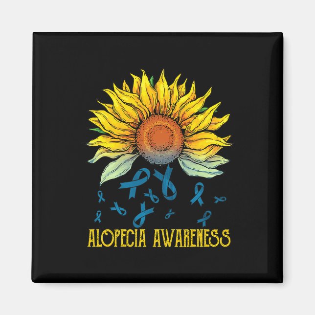 Alopecia Awareness Sunflower  Magnet (Front)