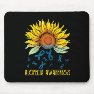Alopecia Awareness Sunflower  Mouse Mat