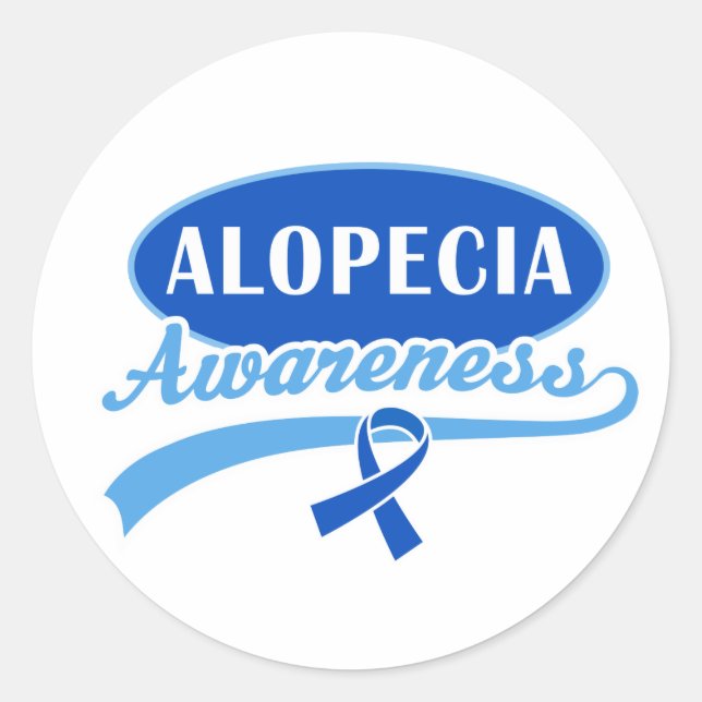 Alopecia Awareness Support Ribbon Stickers (Front)