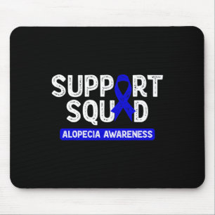 Alopecia Awareness Support Squad Blue Family Warri Mouse Mat