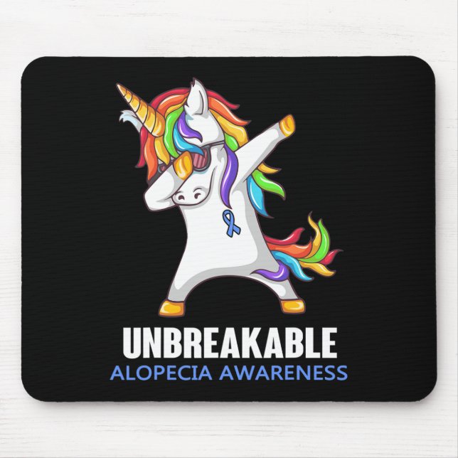 Alopecia Awareness UNBREAKABLE For Women Men  Mouse Mat (Front)
