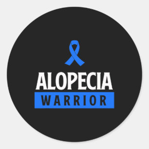 Alopecia Awareness Warrior Classic Round Sticker