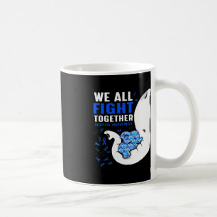 Alopecia Awareness We All Fight Together Elephant Coffee Mug