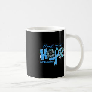 Alopecia AwarenessHope Ribbon Sunflower Coffee Mug