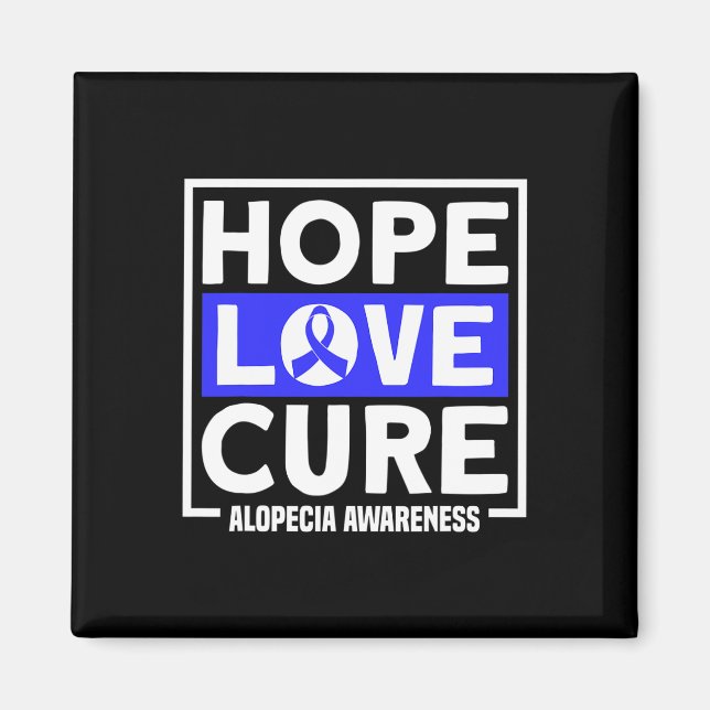 Alopecia Hope Love Healing Alopecia Areata Awarene Magnet (Front)
