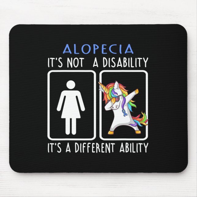 Alopecia It's Not A Disability Support Alopecia Gi Mouse Mat (Front)