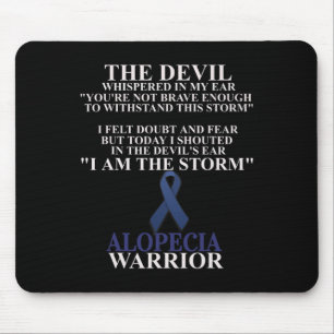 Alopecia Ribbon Warrior Disease Awareness Faith  Mouse Mat