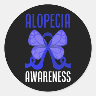 Alopecia Warrior Alopecia Awareness Classic Round Sticker