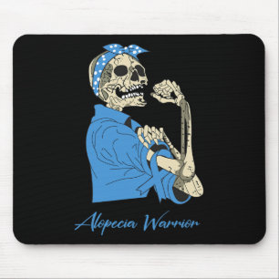 Alopecia Warrior Awareness Support Strong Skeleton Mouse Mat