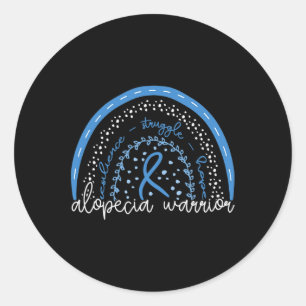 Alopecia Warrior Classic Round Sticker