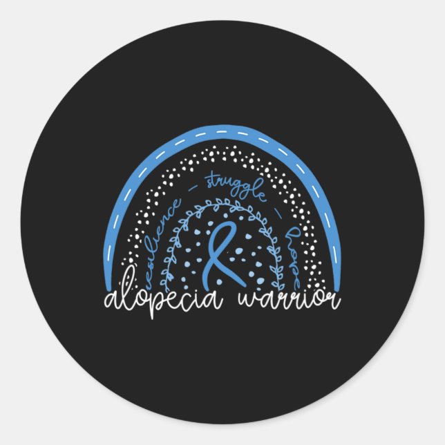 Alopecia Warrior  Classic Round Sticker (Front)