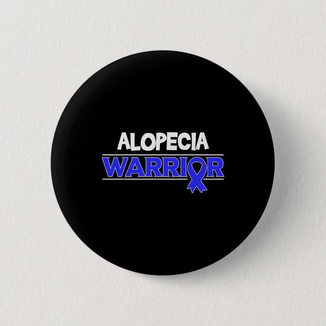 Alopecia Warrior Hair Loss Awareness Ribbon  6 Cm Round Badge (Front)