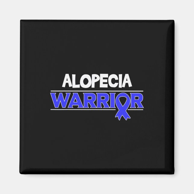 Alopecia Warrior Hair Loss Awareness Ribbon  Magnet (Front)