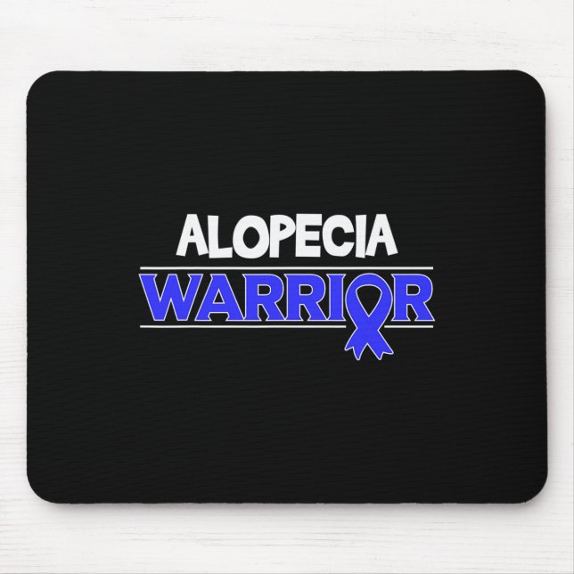 Alopecia Warrior Hair Loss Awareness Ribbon  Mouse Mat (Front)