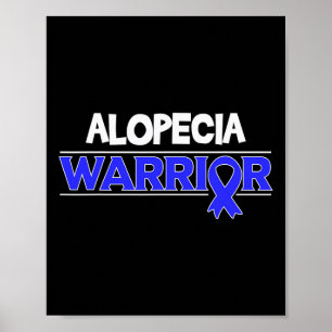 Alopecia Warrior Hair Loss Awareness Ribbon Poster
