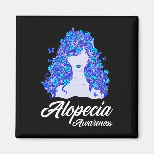 Alopecia Warrior Hair Loss Warrior Alopecia Awaren Magnet (Front)