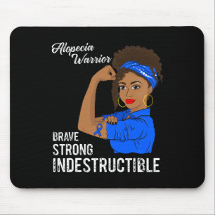 Alopecia Warrior Indestructible Survivor Awareness Mouse Mat