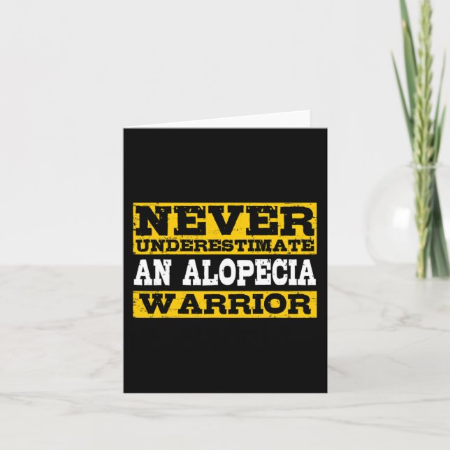 Alopecia Warrior Support Hair Loss Awareness  Card (Front)
