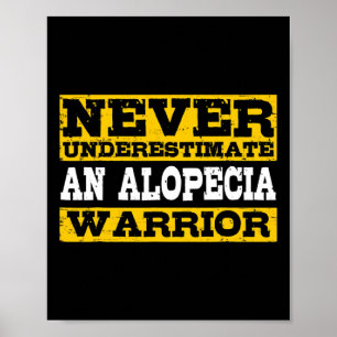 Alopecia Warrior Support Hair Loss Awareness Poster