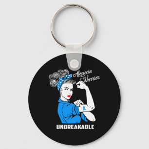 Alopecia Warrior Unbreakable  Alopecia Awareness G Key Ring