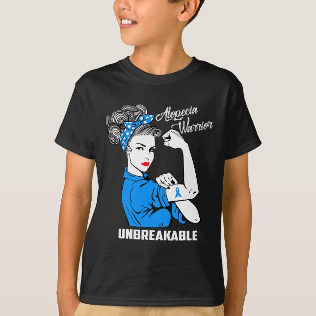 Alopecia Warrior Unbreakable  Alopecia Awareness G T-Shirt (Front)