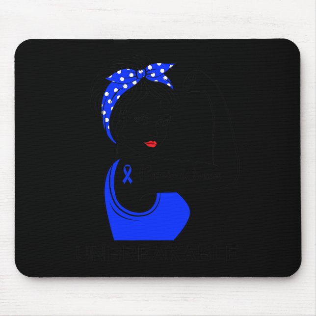 Alopecia Warrior Unbreakable Awareness Survivor Fi Mouse Mat (Front)