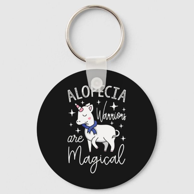 Alopecia Warriors Are Magical  Key Ring (Front)