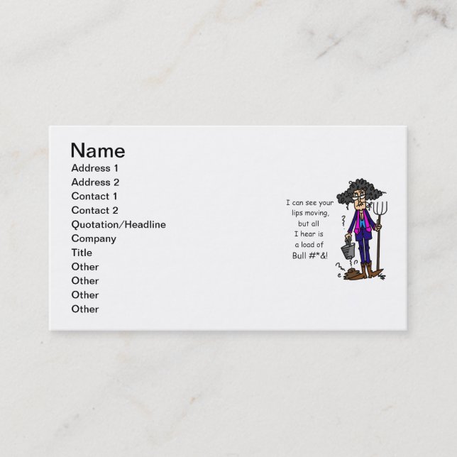 Alot of BS Business Card (Front)
