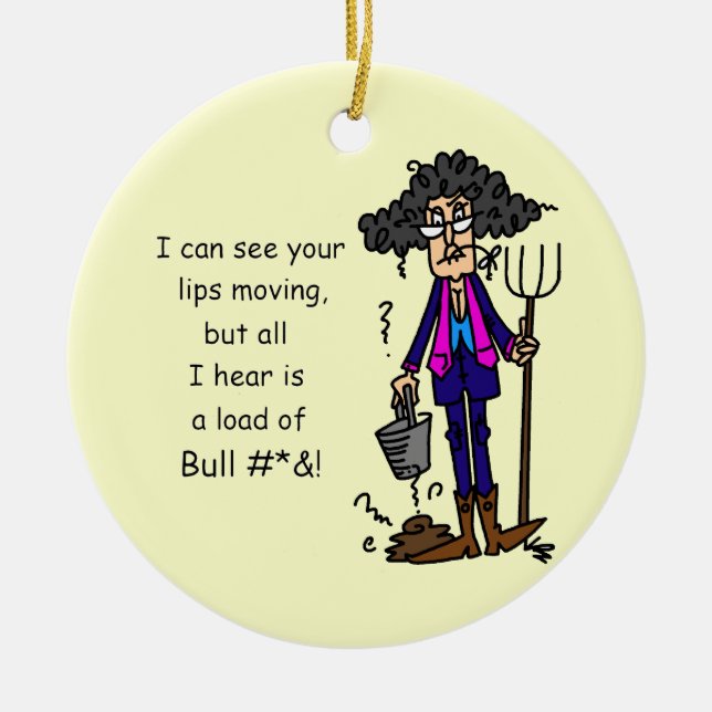 Alot of BS Ceramic Tree Decoration (Front)