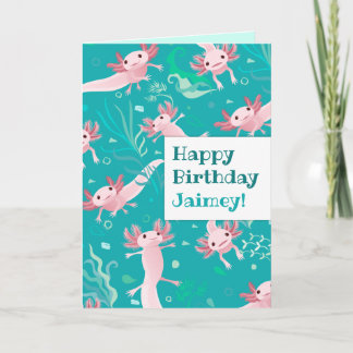 Alotta Pink Axolotls - Custom Greeting Card