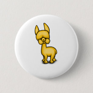 Alpaca 6 Cm Round Badge