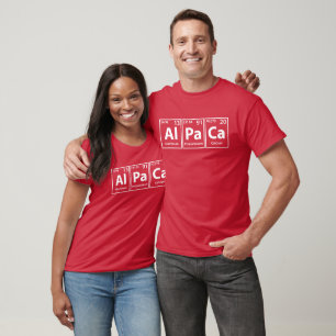 Alpaca (Al-Pa-Ca) Periodic Elements Spelling T-Shirt
