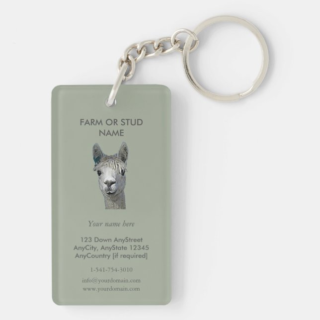 Alpaca Alpakka Alpaka Alpaga Key Ring (Back)